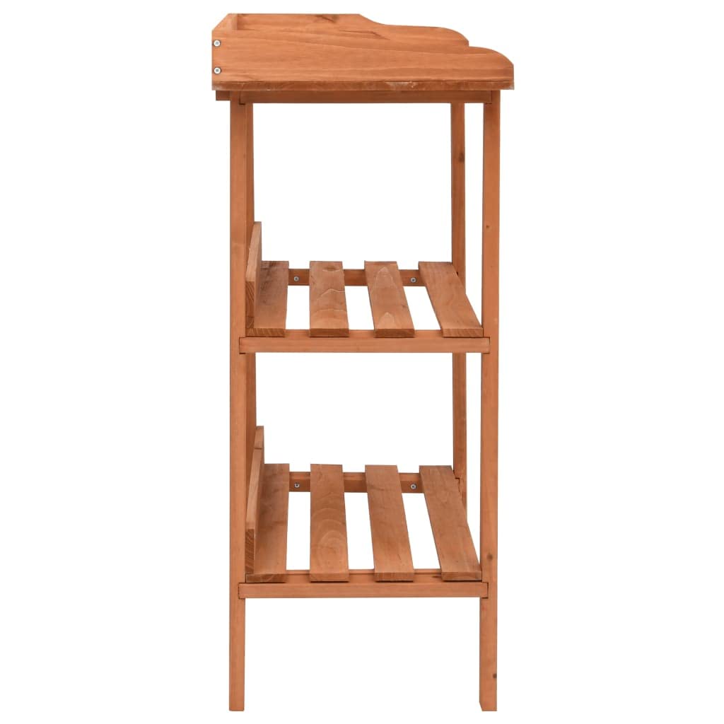 Pflanzenregal 76 x 37 x 105 cm Holz Fichte 3 Böden | Verzinktes Blech, Kapazität 10 kg pro Boden, für den Außenbereich, Garten, Terrasse
