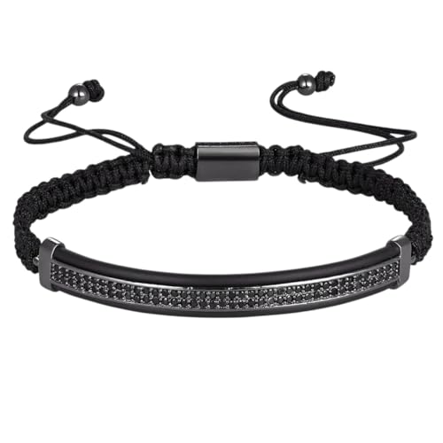 New 2026 3Pcs/Set Crystal Crown Cubic Zirconia 8Mm Combination Beads Bracelet 16-25Cm Adjustable Size Rope Jewelry Gift Fashion Accessories Creative