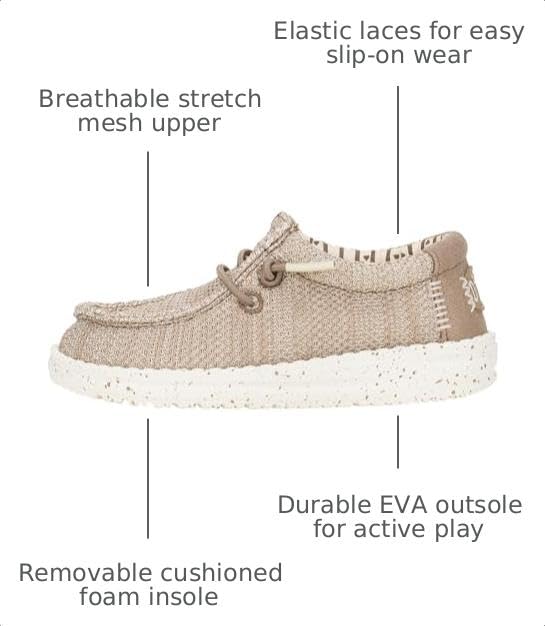 Image of HEYDUDE Boys Wally Stretch Sox (Toddler)