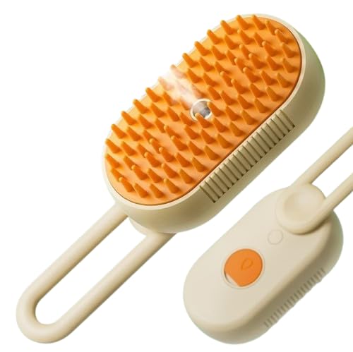 Cepillo con Vapor para Gatos - Desenredante y Eliminador de Pelo Suelto, Masaje Relajante, Ideal para Pelo Largo y Corto, Diseño Antitirones, Hidratación y Brillo Natural del Pelaje