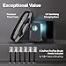 Aquasonic Black Series PRO UV – Ultra-Whitening Electric Toothbrush – 5 Modes & Smart Timers – UV Sanitizing Base, Premium Travel Case & 6 Proflex Brush Heads – ADA Accepted