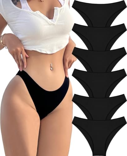 ALL OF ME 6er Pack Unterhosen Damen Baumwolle Unterwäsche Frauen Set Cotton Panties Slips Mehrpack Hipster Atmungsaktiv S-XXL