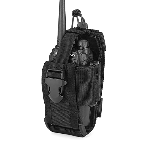 Pochette Talkie-Walkie, Porte Radio Police, Porte Radio Holster Talkie, Sac Interphone Tactique Pochette, Pochette D'Interphone Tactique, Convient pour Téléphone GPS, Camping de Chasse Militaire