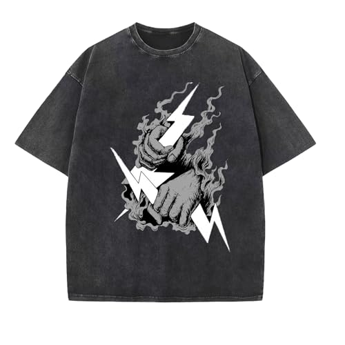 Amorie Zeus-Mens Cotton Wash Solid Oversized T-Shirts for