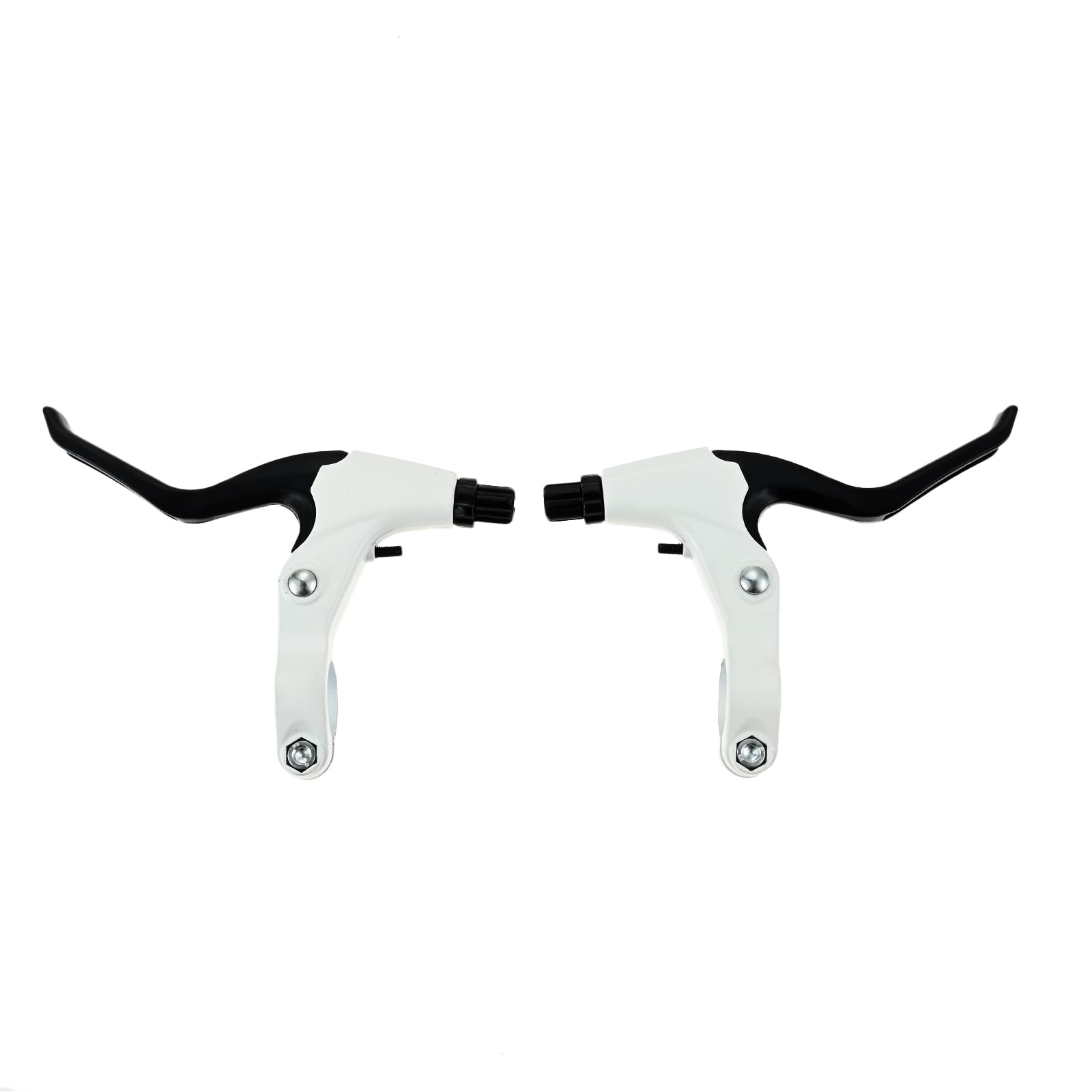 Surieen White 2Pcs Bicycle Brake Levers, Universal Cycling Brake Level Handles For Mtb/Bmx Mountain Road Bike， Aluminum Alloy Brake Handlebar Handles 2.2Cm Diameter.