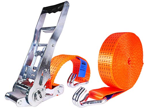 INDUSTRIE PLANET 10 Stück 5000kg 8m Spanngurte mit Ratsche Ergo Langhebelratsche 50mm 2500 daN Ratschengurte Zurrgurte – Bild 3