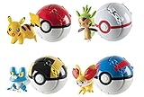 4pcs Pocket Ball Super Set Fighting Toys - Mini PokBalls Action Figures - for Kids Ages 2 and Up