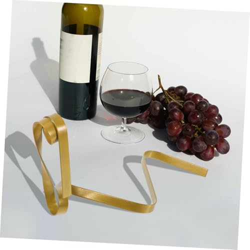 Soporte para botellas de vino de hierro creativo dorado miniatura 7