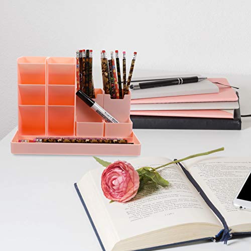 STOBOK Organizador de Caneta Vertical Porta-Lápis de Mesa de Plástico Estojo Multifuncional de Armaz