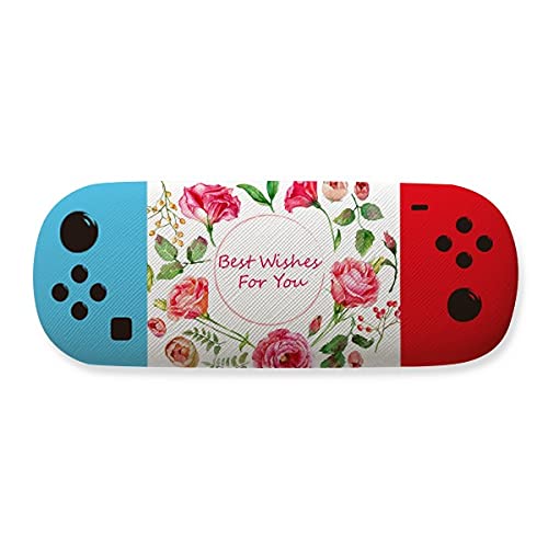 Étui de rangement pour lunettes motif roses rouges rigide