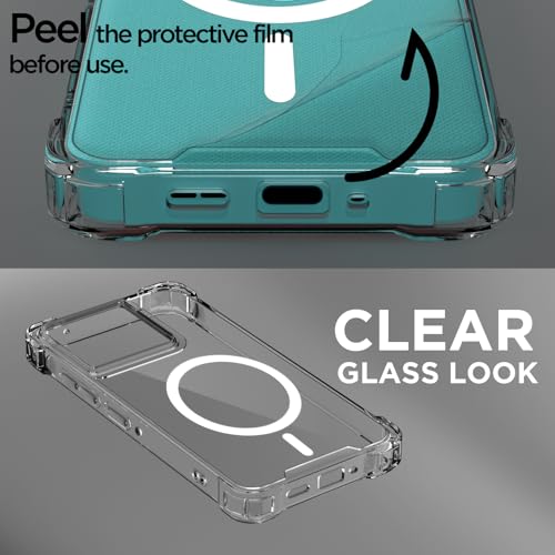 Image of Outlouders Back Cover for Motorola Moto Edge 60 5G / Motorola Moto Edge 60 Fusion 5G Mag-Safe Transparent PC + TPU Bumper Case with Magnetic Support Shockproof Protection (Transparent Mag-Safe)