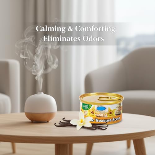 Image of Car Air Freshener Can 45gm.| Long-Lasting Solid Gel Fragrance for Car, Office & Home | Compact Cupholder Fit | Odor Eliminator & Refreshing Aroma for Fresh Drive Experience (Vanilla)