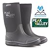 MENS WATERPROOF NEOPRENE WELLINGTON BOOTS INSULATED RUBBER GARDEN WELLIES MUCK WALKING FESTIVAL YARD OUTDOOR HUNTING RAIN THERMAL SNOW (BLACK, UK Footwear Size System, Adult, Men, Numeric, Medium, 9) #1