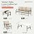 MIXPATIO 6-Piece Patio Conversation Set, Coffee Table, 2 Ottomans, Beige