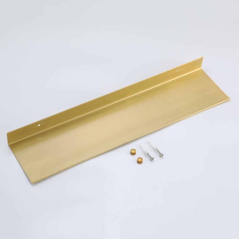 Conveniente estante de ducha flotante, estante decorativo de pared de aluminio, estantes de ducha de metal modernos montados en la pared (blanco, 30 cm)