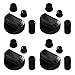 Lot de 16 boutons rotatifs pour cuisinière - 4 boutons universels avec adaptateurs - Diamètre : 38 mm - Boutons de rechange pour four - Noir