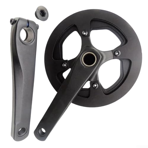 Crank Mountain Bicicleta plegable, Bielas 42 46T Bicicleta Plegable Hueco Aleación de Aluminio Agujero Cuadrado Cuerpo Manivela para Bicicleta de Montaña (46T)