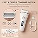 hommova 2 in 1 Women's Epilator – Cordless Rechargeable Hair Removal Device with 2 Speeds & LCD Display, Wet/Dry Use for Face Legs Underarms and Bikini Line (1 Pack)
