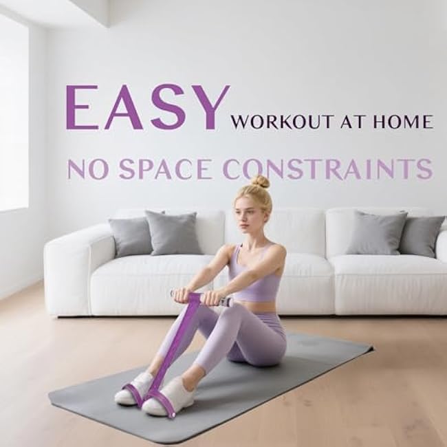 Pedal Ankle Puller Fitness Resistance Bands for Women with Handle - Tension Ropes Stirrup Puller for Arm Leg Ab Exercise - Multifunction Home Training Workout Exercise Equipment