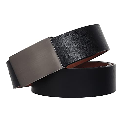 Image of USL Formal /Casual Black Tan Brown Color Genuine Leather Belts For Men (34, Black)