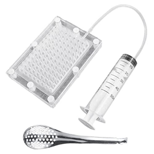 La mejor comparación de Cucharas de caviar comprados en linea. 50 Jorzer Fabricante de Caviar de gastronomía Molecular Profesional, dispensador Gourmet, Filtro Caviar, gotero esferificación con Herramientas Tubo y Cuchara