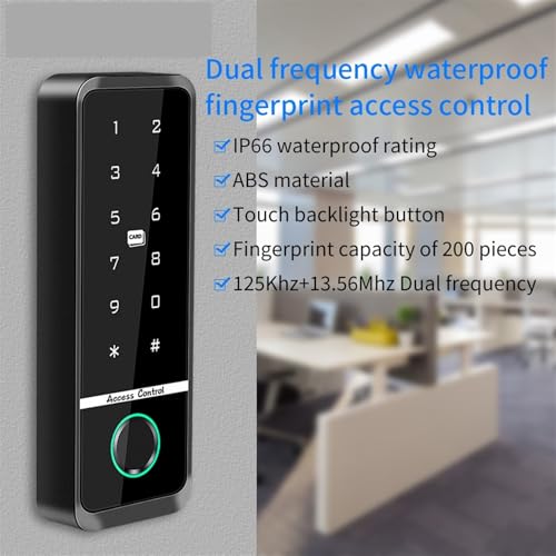 Serrure Magnetique, Système de contrôle d'accès par empreinte digitale, biométrie étanche IP66, lecteur de clavier RFID extérieur, panneau tactile Wiegand 26 34 for porte de maison ,Système de sécurit – vue 3