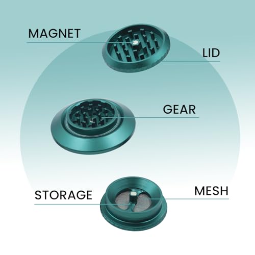 Image of Stash-Pro Crushers Metal Solid Herb Grinder | Herb Crusher Machine Roller Joint Crashers (UFO Green 35MM)