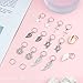 JIALEEY Hair Braid Rings, 50PCS Hair Loops Clips Silver Ring Shell Leaves Star Conch Snowflake Pendant Charms Set Hair Clip Headband Accessories