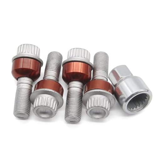 Perno de Rueda M14x1.5 Tornillo para Neumático de Coche con Asiento Móvil 20 Dientes