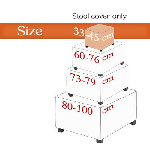 Qiden Square Footstool Ottoman Plush - Image 3