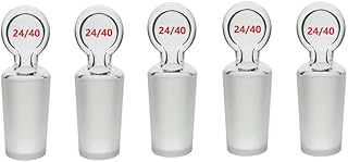 DONLAB ADP-11 ASTM STD Glass Stopper Penny Head Hollow for 24/40 Joint - Pack of 5