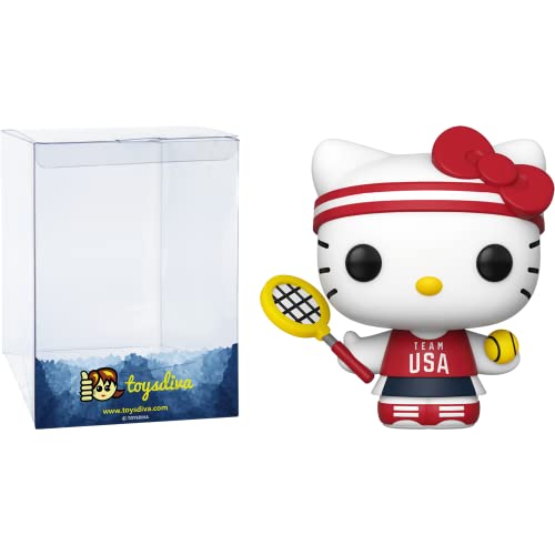 H E L L O Kitty [Tennis]: P O P ! Vinyl Figurine Bundle With 1 Compatible 'Toysdiva' Graphic Protector (037-49297 - B)