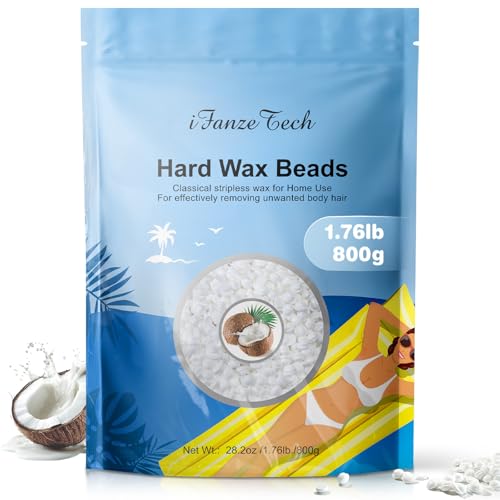Cire Epilation, Perles de Cires Épilation Chaude, Sans Bandes 800g: Formule Naturelle & Hypoallergénique, Cire Epilation Visage/Aisselles/Jambes, 30+...
