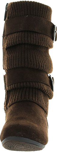 Lucky Top Girls Bank-21K Slouch Double Buckle Suede Boots with3