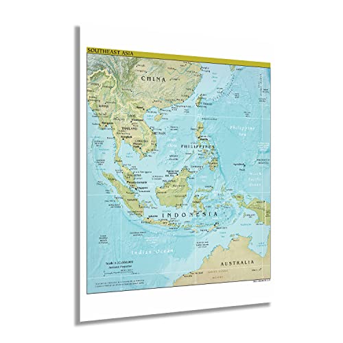 HISTORIX 2021 Southeast Asia Map - 18x24 Inch South East Asia Map - SE Asia Map Print - Map of Southeast Asia Poster