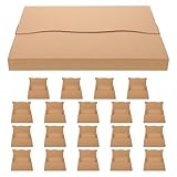 MAGICLULU 20 Versandkartons aus Robustem Kraftpapier 310x226x28mm Schallplattenversandkarton für Bücher Alben Recycelbare Aufbewahrungsbox für Sammler Einzelhandel