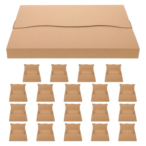 jojofuny Scatole di Spedizione per Dischi in Vinile 310x226x28mm 20 Pezzi, Scatole di Cartone Kraft Riciclabile Robuste, Salvaspazio e Protettive per Traslochi, Imballaggio e Spedizione