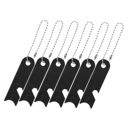 TOYANDONA 6pcs Fire Starter with Integrated Ruler for Camping Hiking and Survival Compact and Lightweight Fire Steel Scraper for Outdoor Enthusiasts