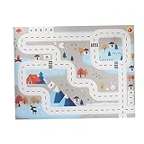 Tapete de juego: multiusos, de de autos, tapete para actividades libre, de transportar, tapete de para bebés. Tapete para gatear para bebés: el diseño del de tráfico se puede utilizar una herramienta de educación temprana para sus hijos, tapetes para...