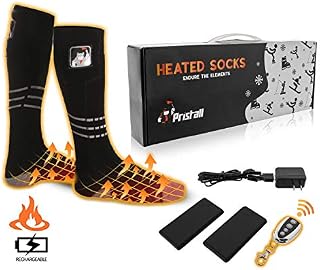 Pristall Remote Control Heated Socks | Rechargeable Battery Heating Socks for Men