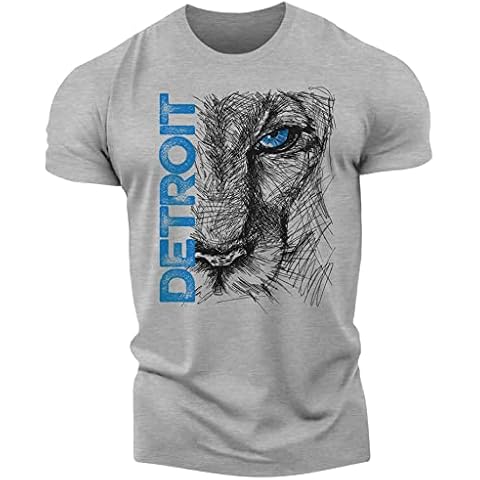 Lion Eye Detroit T-Shirt by Detroit Rebels T Shirt Brand Mens Michigan Gift Cover