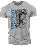 Lion Eye Detroit T-Shirt by Detroit Rebels T Shirt Brand Mens Michigan Gift