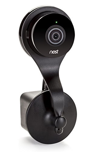 Wasserstein Nest Cam AC Outlet 360 Degree Wall Mount Compatible with Nest Cam & Dropcam Pro (Black)