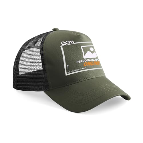 QCM PRODUTOS PERSONALIZADOS Gorra Trucker Personalizada con impresión de Texto, Imagen o Logo - Gorras Hombre y Mujer – Regalo Original – Variedad de Colores