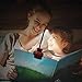 Vekkia/LuminoLite Rechargeable 7 LED Book Light, Clip Light for Reading in Bed at Night, 3 Color × 3 Brightness, Up to 70 Hours Eye- Cared Reading, Perfect for Readers, Travel (Red)