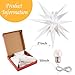 SUNBEAUTY 21 Inches White Large Moravian Stars Outdoor Light Warm White LED Hanging Star Lights 3D Christmas Tree Topper Star for Holiday Wedding Birthday Porch Party Decor