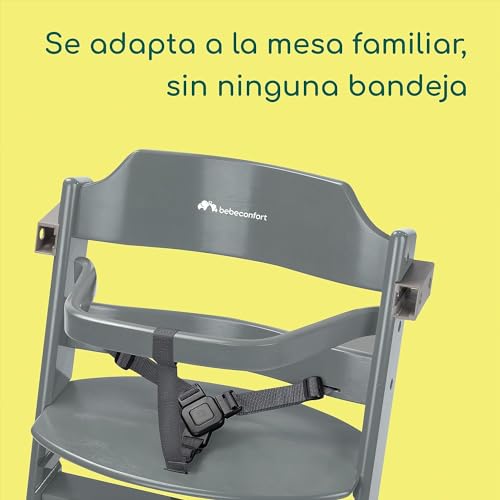 Miniatura 4 de Bebeconfort Timba, Trona Bebé Evolutiva, Desde 6 Meses - 99 Años, Hasta 110 Kg, Trona De Bebé, Bandeja Extraíble, Asiento Y Reposapiés Regulables, Arnés Seguridad De 3 Puntos, Warm Grey
