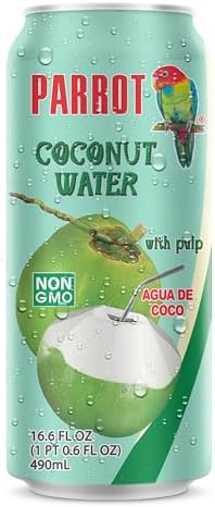 Parrot Brand Coconut Water with Pulp 16.6 fl. oz.(Pack of 12)