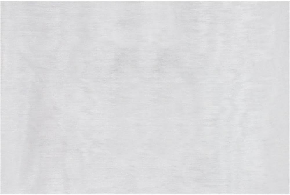 Pemberly Row Modern Wrinkle Free Curtain, 86"x54", White Batiste Polyester, Dust Resistant, Light Filtering, Machine Washable, Elegant Living Room or Bedroom Window Treatment