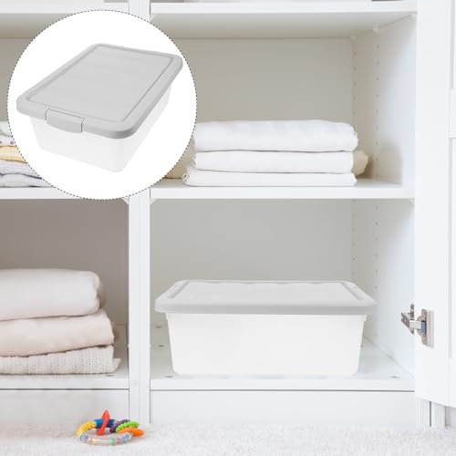 Boîte de rangement plastique avec couvercle bac empilable multifonction - 7